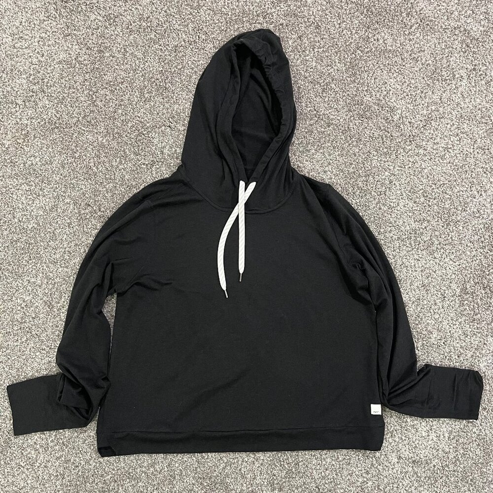 Vuori Halo Essential Hoodie- Black Heather